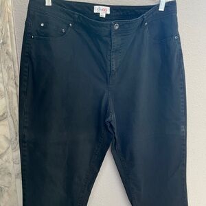 Denim & Co. Capris~Black~ Size 18W~EUC